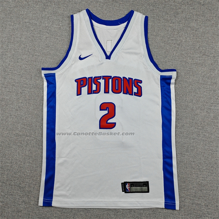 Maglia Bambino Detroit Pistons Cade Cunningham No 2 Association 2025-26 Bianco
